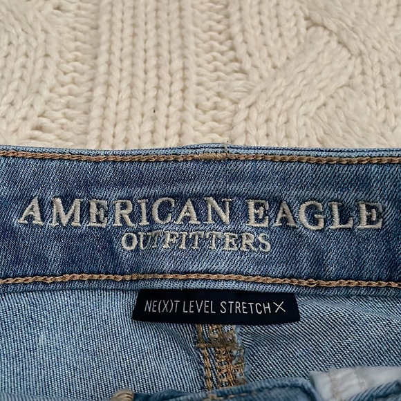 🌼2 for $20🌼 American Eagle Next Level Stretch Low-Rise Denim Short Shorts - Picture 2 of 9